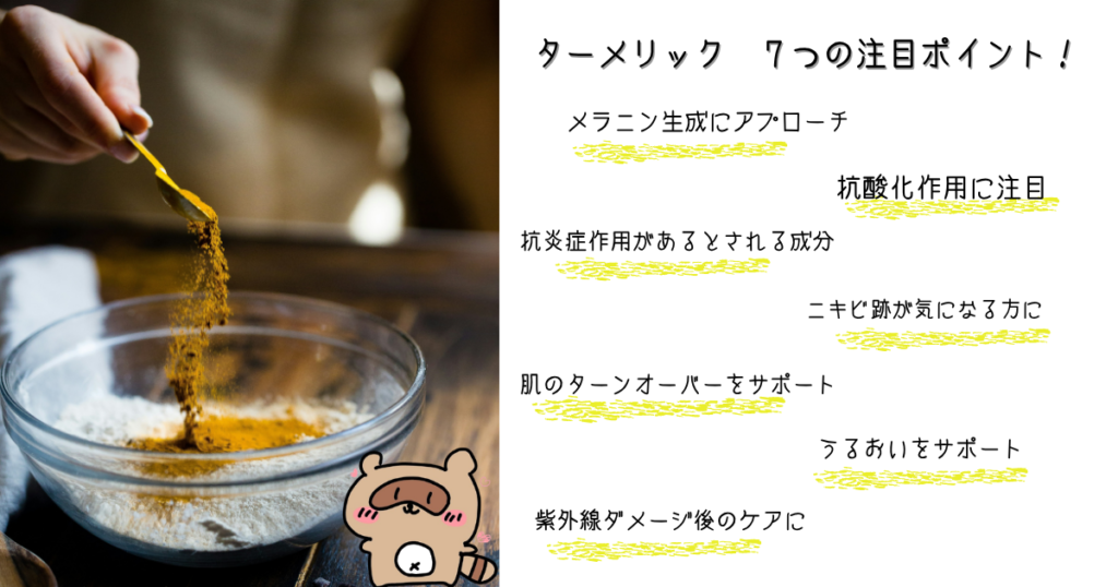 ターメリック　美容ポイント
